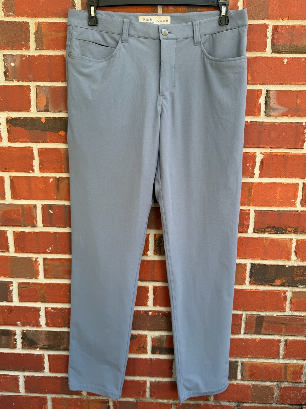 Rye 51 Voyager Collection Techknit Sz 34 x 33 Haze Blue/Gray 5 Pocket Pant P1